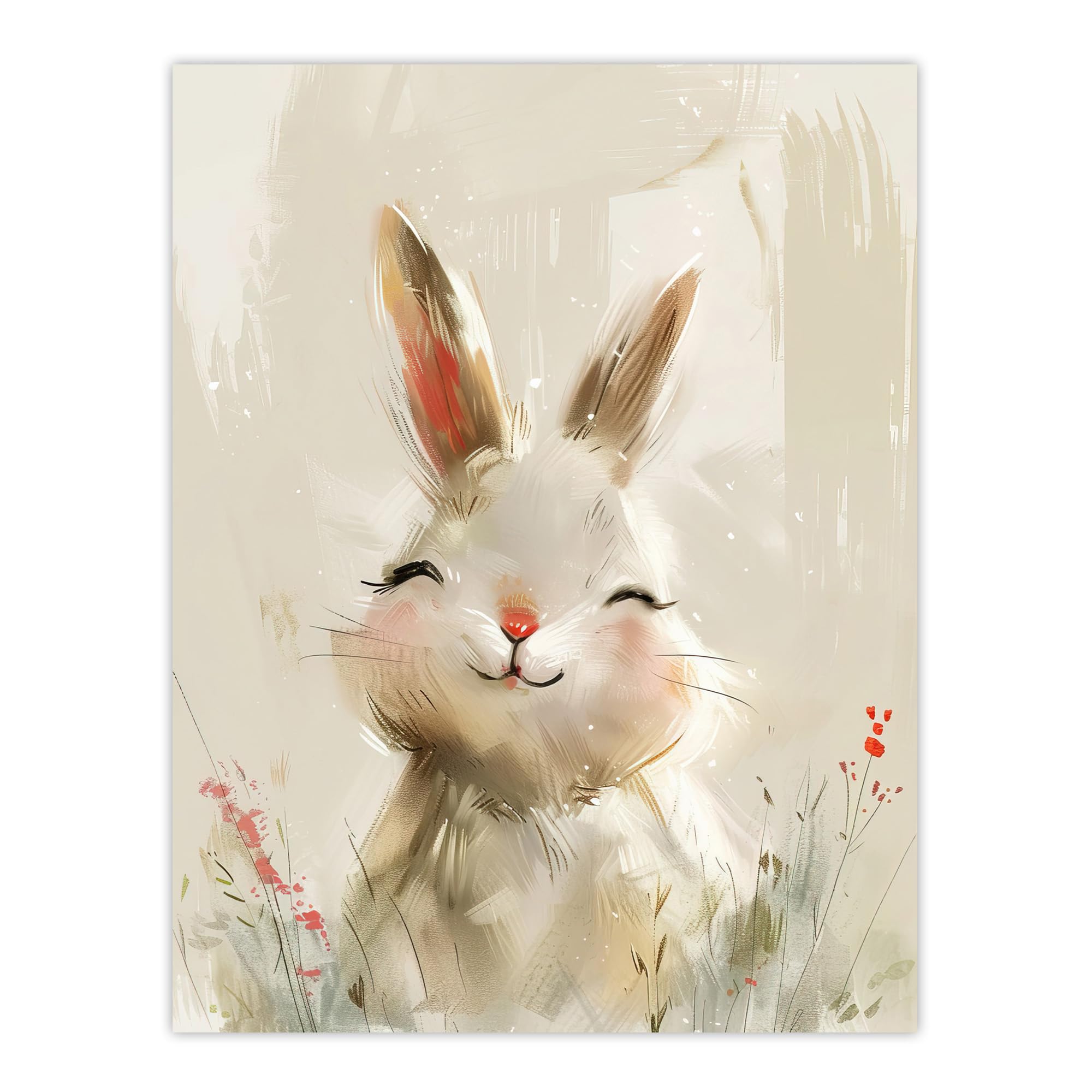 Amazon.com: Artery8 Cute Smiling Bunny Rabbit Happy Baby Animal